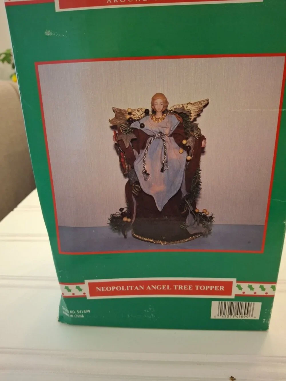 VTG House of Lloyd Neopolitan Angel Tree Topper Christmas Around World Box